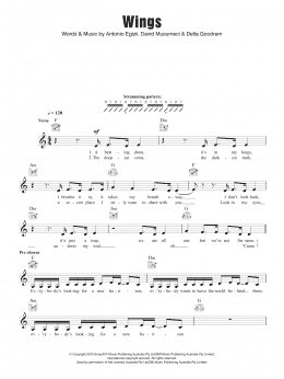 page one of Wings (Lead Sheet / Fake Book)