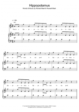 page one of Hippopotamus (Piano, Vocal & Guitar Chords)