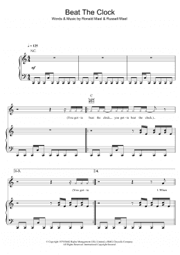 page one of Beat The Clock (Piano, Vocal & Guitar Chords)