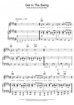 page one of Get In The Swing (Piano, Vocal & Guitar Chords)
