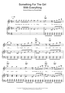 page one of Something For The Girl With Everything (Piano, Vocal & Guitar Chords)