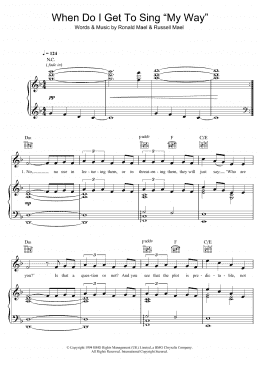 page one of When Do I Get To Sing "My Way" (Piano, Vocal & Guitar Chords)
