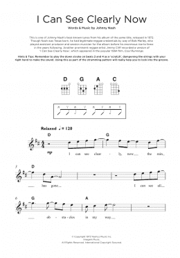 page one of I Can See Clearly Now (Ukulele)