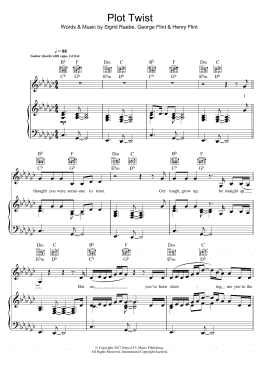 page one of Plot Twist (Piano, Vocal & Guitar Chords)