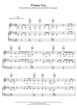 page one of Praise You (Piano, Vocal & Guitar Chords)