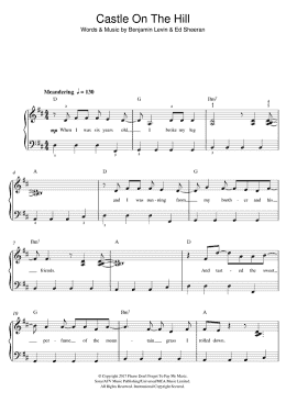 page one of Castle On The Hill (Beginner Piano (Abridged))