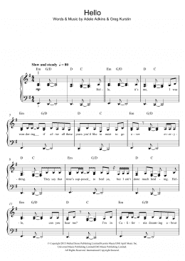 page one of Hello (Beginner Piano (Abridged))