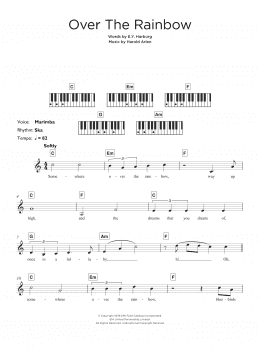 page one of Over The Rainbow (from "The Wizard Of Oz") (Keyboard (Abridged))