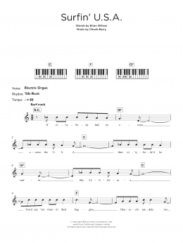 page one of Surfin' U.S.A. (Keyboard (Abridged))