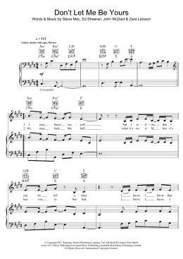 page one of Don't Let Me Be Yours (Piano, Vocal & Guitar Chords)