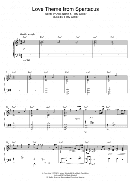 page one of Love Theme From Spartacus (Piano Solo)