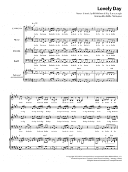 page one of Lovely Day (arr. Gitika Partington) (SATB Choir)