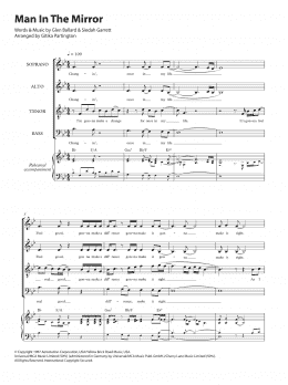 page one of Man In The Mirror (arr. Gitika Partington) (SATB Choir)