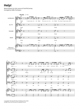 page one of Help! (arr. Gitika Partington) (SATB Choir)