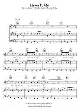 page one of Listen To Me (Piano, Vocal & Guitar Chords)