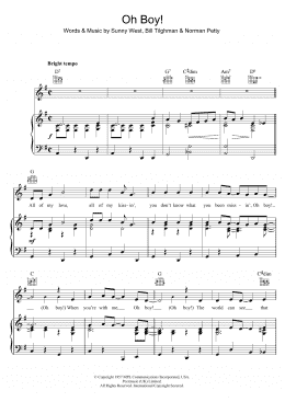 page one of Oh Boy! (Piano, Vocal & Guitar Chords)