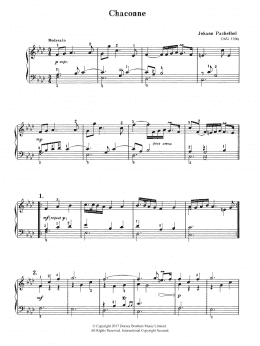 page one of Chaconne (Piano Solo)
