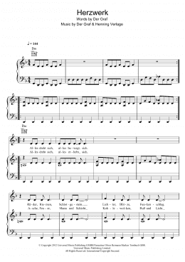page one of Herzwerk (Piano, Vocal & Guitar Chords)