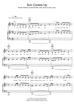 page one of Sun Comes Up (featuring James Arthur) (Piano, Vocal & Guitar Chords)
