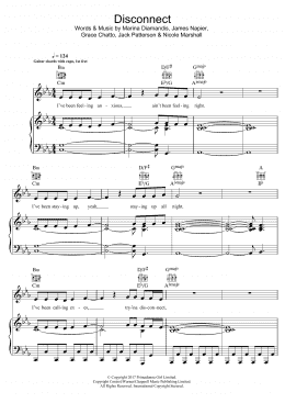 page one of Disconnect (featuring Marina and The Diamonds) (Piano, Vocal & Guitar Chords)