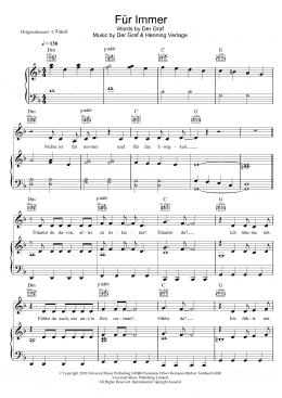 page one of Fur Immer (Piano, Vocal & Guitar Chords)