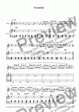 page one of Sonatine [new Flute + Pno version]