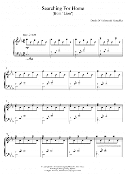 page one of Searching for Home (from 'Lion') (Piano Solo)