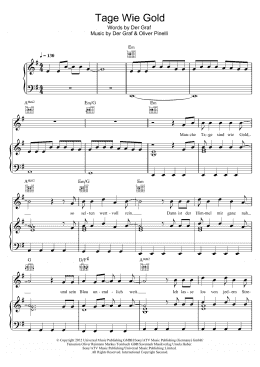 page one of Tage Wie Gold (Piano, Vocal & Guitar Chords)