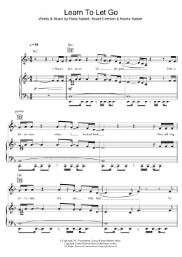 page one of Learn To Let Go (Piano, Vocal & Guitar Chords)