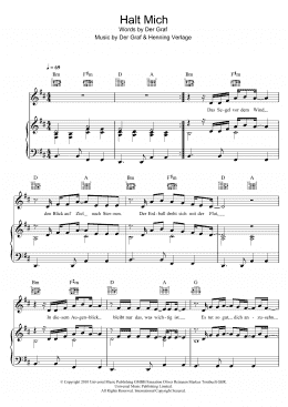 page one of Halt Mich (Piano, Vocal & Guitar Chords)