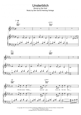page one of Unsterblich (Piano, Vocal & Guitar Chords)