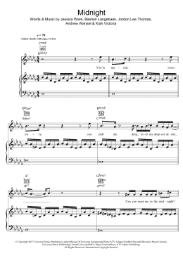 page one of Midnight (Piano, Vocal & Guitar Chords)