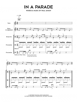 page one of In A Parade (Piano, Vocal & Guitar Chords)
