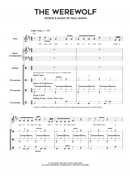 page one of The Werewolf (Piano, Vocal & Guitar Chords)