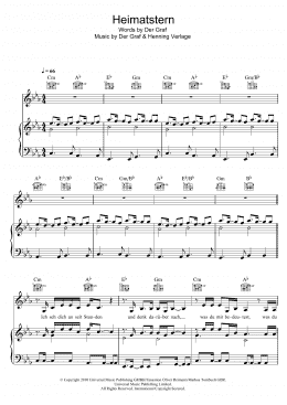 page one of Heimatstern (Piano, Vocal & Guitar Chords)