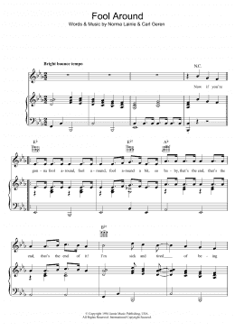 page one of Fool Around (Piano, Vocal & Guitar Chords)