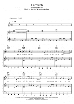 page one of Fernweh (Piano, Vocal & Guitar Chords)