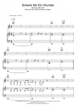 page one of Schenk Mir Ein Wunder (Piano, Vocal & Guitar Chords)