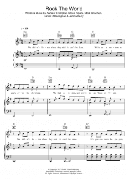 page one of Rock The World (Piano, Vocal & Guitar Chords)