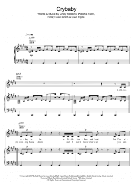 page one of Crybaby (Piano, Vocal & Guitar Chords)