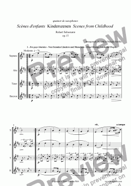 page one of Schumann - Kinderszenen - Full (Sax Quartet)