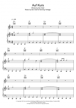 page one of Auf Kurs (Piano, Vocal & Guitar Chords)