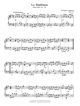 page one of La Bouffonne (from Ordre No. 20) (Piano Solo)