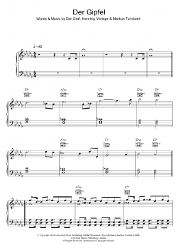 page one of Der Gipfel (Piano, Vocal & Guitar Chords)