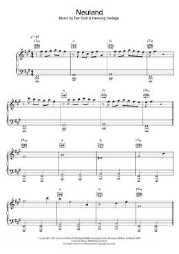 page one of Neuland (Piano, Vocal & Guitar Chords)