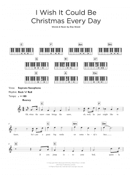 page one of I Wish It Could Be Christmas Every Day (Keyboard (Abridged))