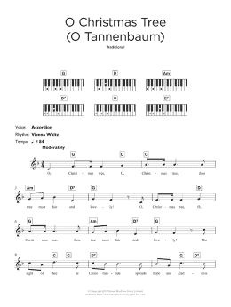 page one of O Christmas Tree (O Tannenbaum) (Keyboard (Abridged))