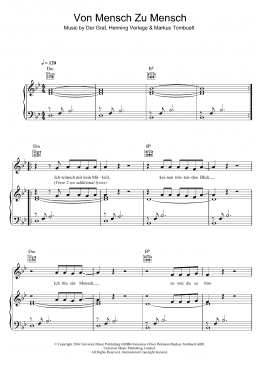 page one of Von Mensch Zu Mensch (Piano, Vocal & Guitar Chords)