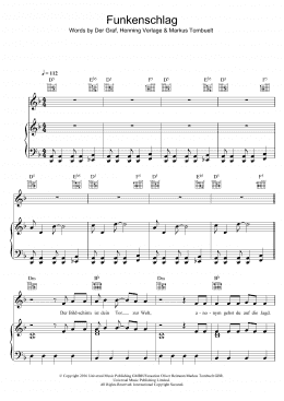 page one of Funkenschlag (Piano, Vocal & Guitar Chords)