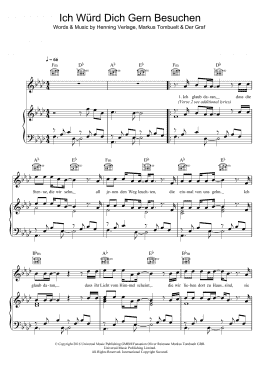page one of Ich Wurd Dich Gern Besuchen (Piano, Vocal & Guitar Chords)